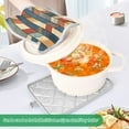 thumbnail image 3 of Yayeee Pot Holders Kitchen Heat Resistant with Pocket 7"x9.8" Cotton Oven Cooking Hot Pads, Beige Geometric, 3 of 7