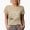 Tan, variant on Smile Always with 90s Retro Flower with Smile Art Merch Gift, Heather Grey T-Shirt, Medium