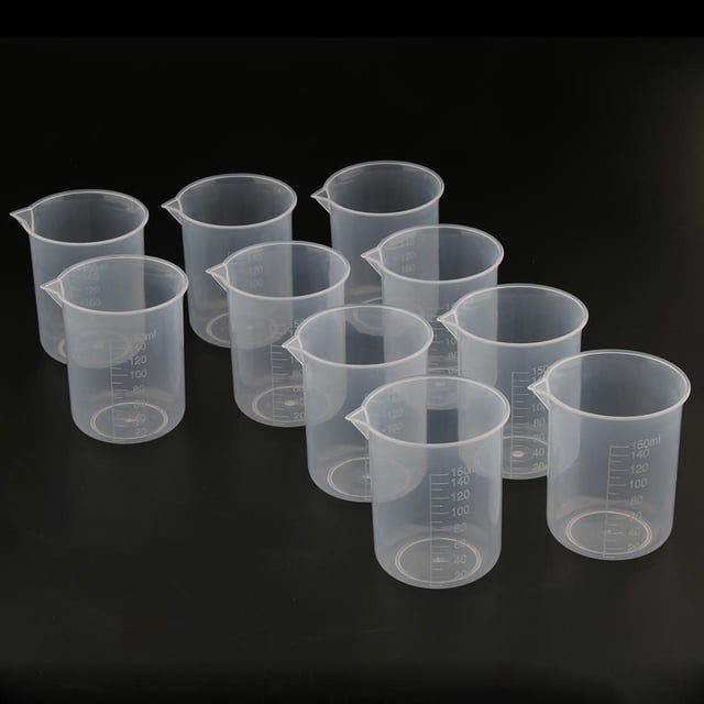 10 Piezas Taza Medidora de Plástico Grado Alimenticio 50-250ml Perfecl