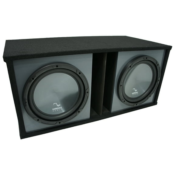 Universal Car Stereo Paintable Ported Dual 10" Harmony R104 Sub Box Enclosure