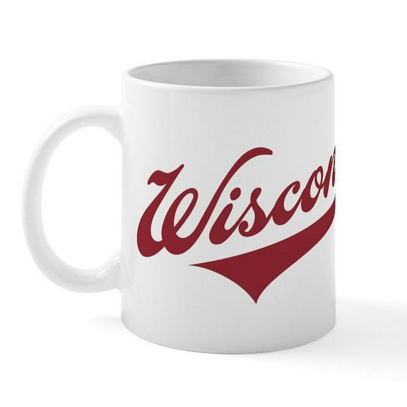 CafePress - Retro Wisconsin Mug - 11 oz Ceramic Mug - Novelty Coffee Tea Cup
