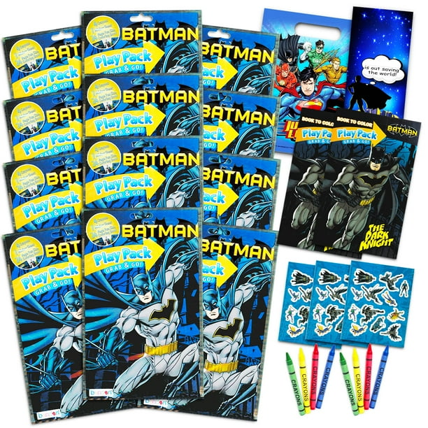 Paquete de obsequios para fiestas de Batman de DC Comics con pegatinas y colores