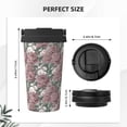 thumbnail image 3 of KLL Rose Flowers Pattern Stainless Steel Vacuum Insulated Tumbler - Carry Insulated Coffee Mug - Reusable Insulated Cold Brew Iced Coffee Cup Thermos, 3 of 8
