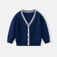 thumbnail image 2 of JAJAHO Knit Cardigan Sweater For Kids Boys Girls Unisex Long Sleeve V Neck Button Up Jacket Lightweight Outerwear Classic Clothing Preppy Style Trendy Tops, 2 of 7