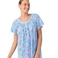 thumbnail image 6 of Aria 100% Cotton Raglan Sleeve Smocked Neck Sleepwear Gown, Sizes XS-5X, 6 of 7
