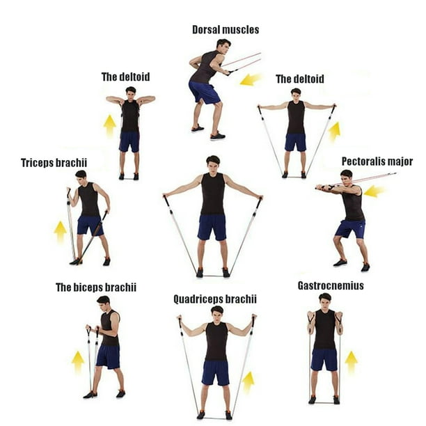 11pcs/Kit Fitness Resistance Bands Exercise Elastic Pull String Sport  Workout —Yoga Gym Training Ankle Leg Stretching Loop ,Exercise Resistance  Bands