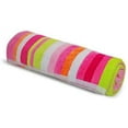 thumbnail image 2 of 30x62 Terry Beach Towels Cotton Velour Cabana Stripe 100% Cotton. (2, Multi Color - Pink), 2 of 3