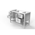 thumbnail image 3 of Modern 48" Alicia White Wood Vanity Base with Chrome Handles, 3 of 6