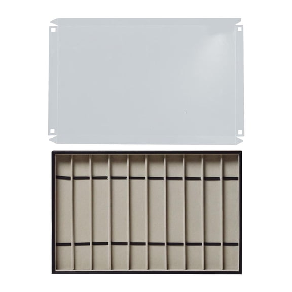 Giaone PU Watch Band Storage Organiser Transparent Lid Jewelry Display Case
