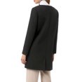 thumbnail image 6 of INSPIRE CHIC Women's Half Lapel Long Sleeves One Button Winter Mid-Length Overcoat S Black, 6 of 8