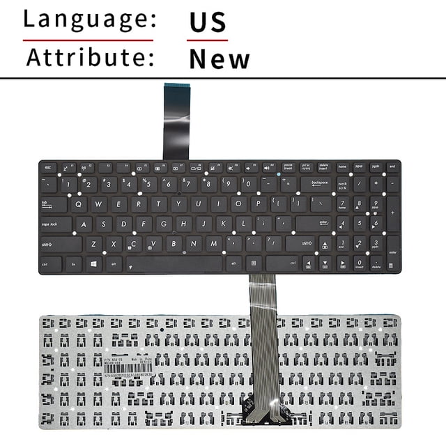 Clavier d'Ordinateur Portable US/RU/SP pour ASUS K55V K55A K55VD K55VJ K55VM K55VS A55 A55XI A55DR R500v R700V F751 X751 X752 US Neuf