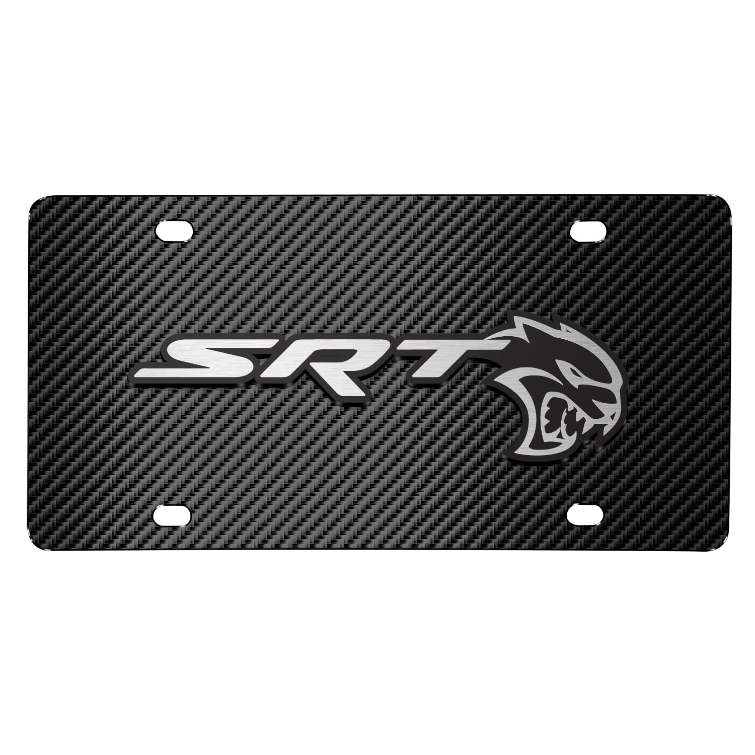 Dodge Viper Black Real 3K Carbon Fiber Glossy Finish License Plate