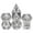 Ancient Silver, variant on cusdie 7-Die Resin DND Dice, Shield&Sword Pattern Polyhedral Dice Set for Role Playing Game Dungeons and Dragons D&D Dice Pathfinder