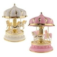 thumbnail image 6 of Carousel Music Box 7 LED Rotating Carousel Horse Music Box Kids Girls Baby Birthday Gift , Beige, 6 of 9
