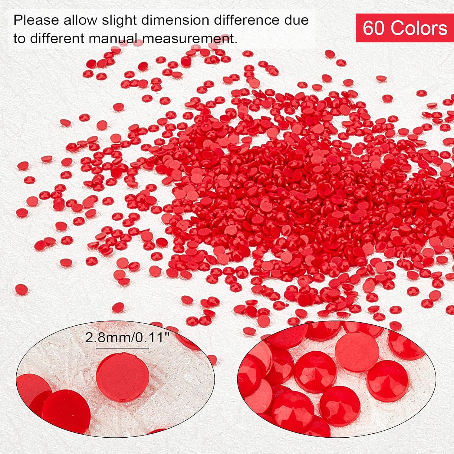 DIY Diamond Painting Kits 60 Bags Mixed Color Cabochons Diamond Painting Replacement Diamonds Sets with Art Rhinestones Pickers Pen for DIY Rhinestones Crafts Colorful