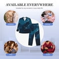 thumbnail image 7 of KLL Lonely Night Wolf Sleepwear Mens Flannel Pajamas,Long Cotton Pj Set, 7 of 7