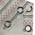 thumbnail image 5 of Ambesonne Geometric Grommet Curtain, Tribal, 50" x 63", Orange Mint Grey, 5 of 6