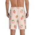 thumbnail image 3 of Kdxio Strawberries Print Mens Sleep Shorts Bottoms Soft Comfy Pajama Wear Pants with Drawstring Pockets, 3 of 7