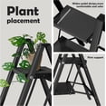 thumbnail image 2 of Taranta 5 Step Ladder, Portable Folding Ladder with Wide Pedal, Lightweight Aluminum Step Stool with Convenient Handgrip, 330 lbs Capacity Stepladder for Home, Office - Woodgrain, 2 of 8