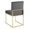 thumbnail image 4 of Tufted Side Dining Chair, Velvet, Metal Steel, Gold Grey Gray, Modern Contemporary Urban Design, Kitchen Room Cafe Bistro Restaurant Hospitality, 4 of 7