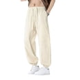 thumbnail image 2 of Mens Athletic Joggers with Pockets and Elastic Waist Lightweight Golf Pants Men Wrinkle Free Flat Front Stretch Relaxed Fit Tapered Work Travel Pants Big and Tall Size M-4XL Beige, 2 of 6