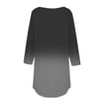thumbnail image 5 of Ahuyic Womens Plus Size Top, Casual 3/4 Sleeve Blouse For Autumns And Winter, Womens Fashion 3/4 Sleeve Round Neck Top Loose Blouse For Women, 5 of 5