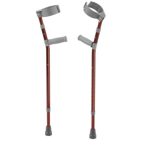 Inspired by Drive Pediatric Forearm Crutches, Large, Castle Red, Pair