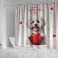 thumbnail image 4 of Happy Valentine's Day Bichon Frise Brings Love Heart Shower Curtain Bichons Dog Lovers Gifts Idea Waterproof Bathroom Bathtub Curtain - 02028, 4 of 5