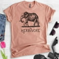 thumbnail image 2 of Herbivore Elephant Shirt, Unisex Women's Men's Shirt, Herbivore Shirt, Vegan Veganism Shirt, Animal Shirt, Heather Sunset, Small, 2 of 6
