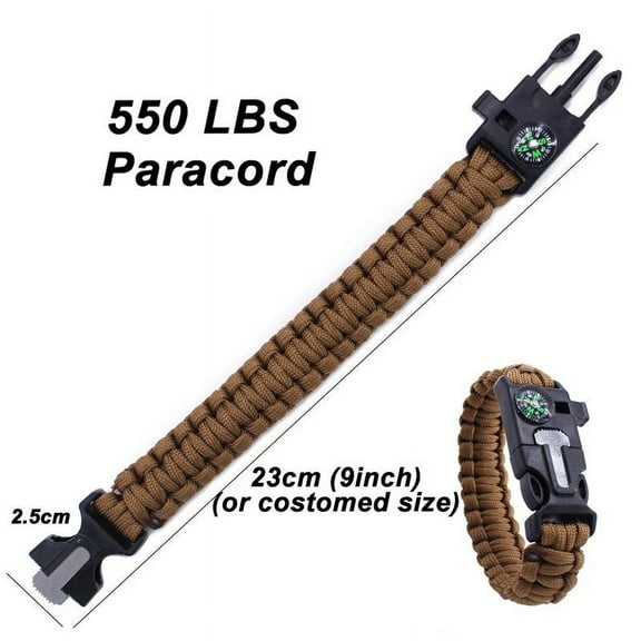 Multifunction Survival 550 LBS Tactical Paracord Bracelet for Outdoor Camping