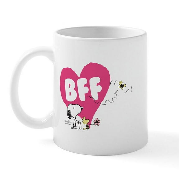 CafePress - Snoopy And Woodstock Mug - 11 oz Ceramic Mug - Novelty Coffee Tea Cup