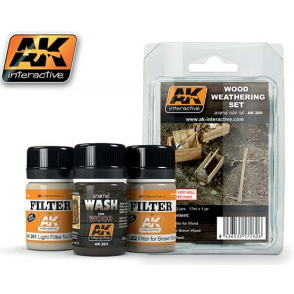 Wood Weathering Enamel Paint Set (3 Colors) 35ml Bottle