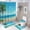 style-1194, variant on 4 Piece Bathroom Shower Curtain Sets Beautiful Palm Tree on The Beach with Blue Sky Bath Mat U-Shaped Floor Mat Toilet Lid Oval Rug Tropical Beach Ocean Sea Palm Tree Bathroom Decor Set
