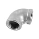 thumbnail image 1 of 1/2" Elbow Pipe Connector 90 Degree Angled Stainless Steel Female Threaded DN15, 1 of 4