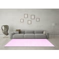 thumbnail image 3 of Ahgly Company Indoor Round Solid Pink Modern Area Rugs, 3' Round, 3 of 4