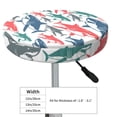 thumbnail image 2 of Uemuo Colorful Shark Pattern Round Bar Stool Seat Covers Washable Stool Cushion Slipcover Elastic Bar Chair Covers-12 inch, 2 of 7
