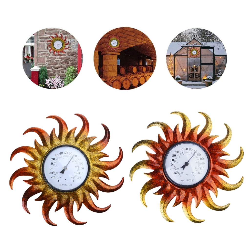 Indoor Outdoor Thermometer Wall Thermometer Decorative Thermometer Temperature MesureMeter for Home Garden