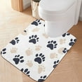 thumbnail image 2 of Yayeee Bath Rug for Bathroom Floor Non Slip Rectangle Fluffy Soft Absorbent Mat, 16"x24", Black Cat Paw, 2 of 7