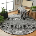 thumbnail image 2 of SAFAVIEH Capri Lucina Southwestern Area Rug, Ivory/Black, 6' x 6' Round, 2 of 8
