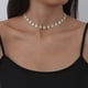 thumbnail image 3 of Collar con cadena pequeña para clavícula, collar pintado para mujer, collar con flores, 3 of 7