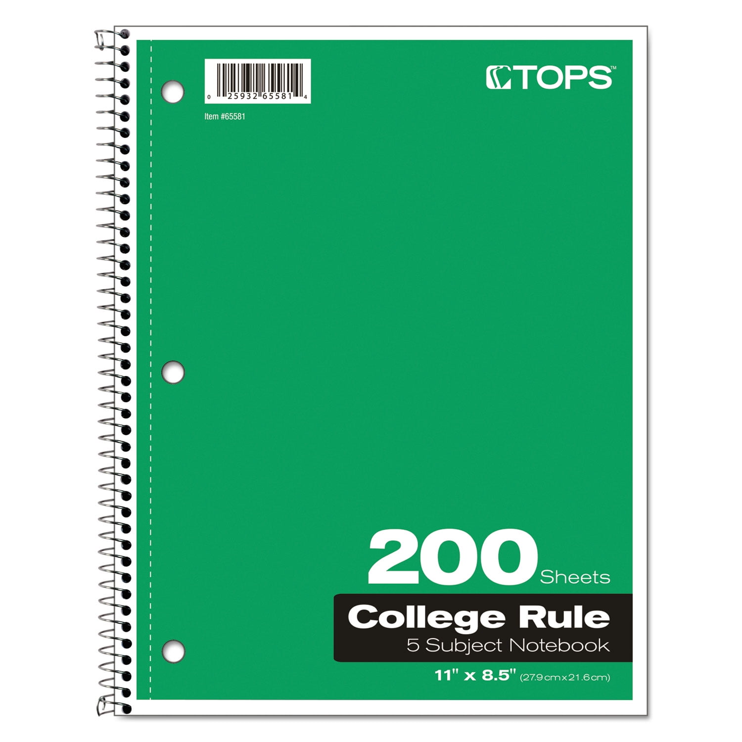 (2 pack) Coil Lock Wirebound Notebooks, College/medium, 11 X 8 1/2, White, 200 Sheets