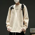 thumbnail image 2 of Camiseta para hombre, holgada, cuello redondo, estampada, para hombre, jerséis de manga larga, con citas, sudaderas informales, ajuste regular, algodón, talla XXL, Japón, 2 of 5