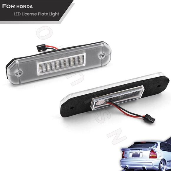 2 LED License Plate Lights for Honda for Civic del Sol Trunk for Civic Coupe Sedan-
