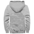 thumbnail image 4 of Winter Brilliant Fleece Jacket for Men with Hoodie Men's Winter Long Sleeved Cardigan Pockets Warm Plush Hooded Jacket Fleece Sweater Coat Heavy Weight Gray XXXXXL, 4 of 5
