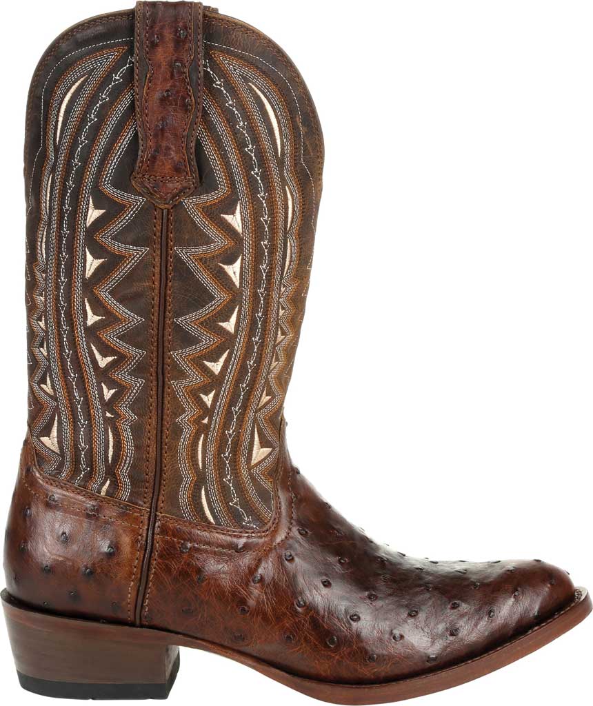 Durango® Premium Exotic Full-Quill Ostrich Oiled Saddle Western Boot Size 13(M) - image 2 of 6