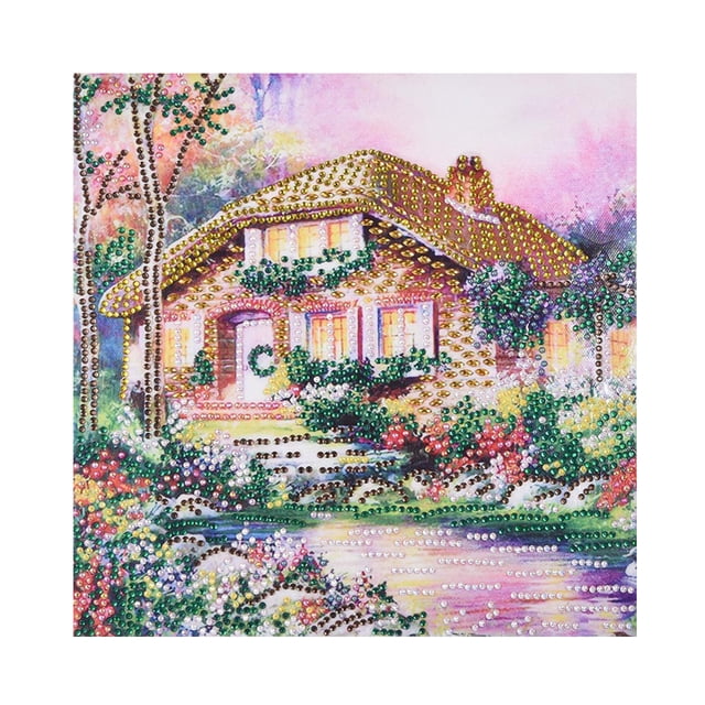 Kit de pintura de diamante 5D, taladro de forma especial parcial para casa pequeña, arte de mosaico DIY FLhrweasw Nuevo