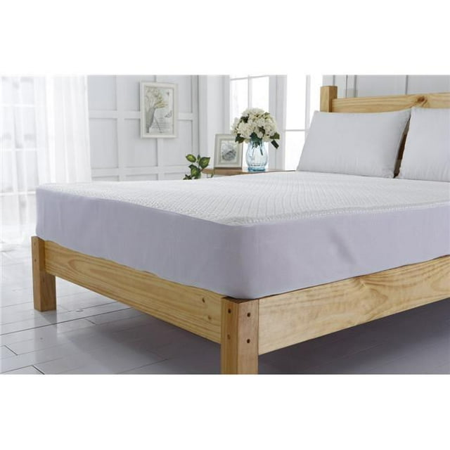 DreanLab FRE161XXWHIT03 Levinsohn Housse de Matelas Rafraîchissante en Jacquard avec Maille, Blanc - Grand