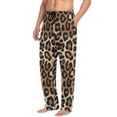 thumbnail image 3 of Men's Pajama Bottoms Leopard Brown and Black Men's Cotton Pajama Pants Men's Loose Printed Pajama Pants Casual Pants with Pockets, 3 of 6