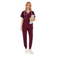 thumbnail image 1 of Ropa de trabajo informal de verano para mujer, doctora, clínica de belleza, enfermera, pantalones de manga corta, traje esmerilado, 1 of 6