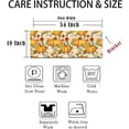 thumbnail image 6 of 54x18 Inches Fall Harvest Pumpkin Thanksgiving Window Treatment Valance Maple Leaf Sunflower Autumn Family Party Decor Kitchen Bathroom Living Room Decorations Polyester Rod Pocket, 6 of 6